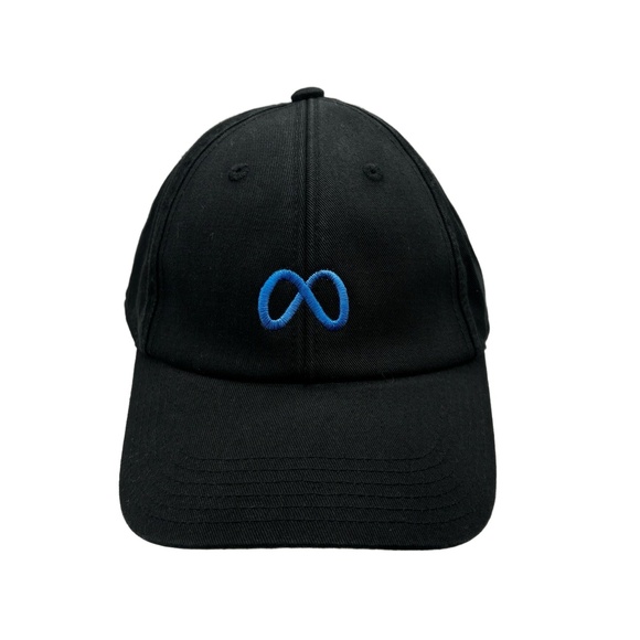 Black Baseball Cap Meta Infinity Logo Pacific Headwear Adjustable OSFM - Picture 1 of 7